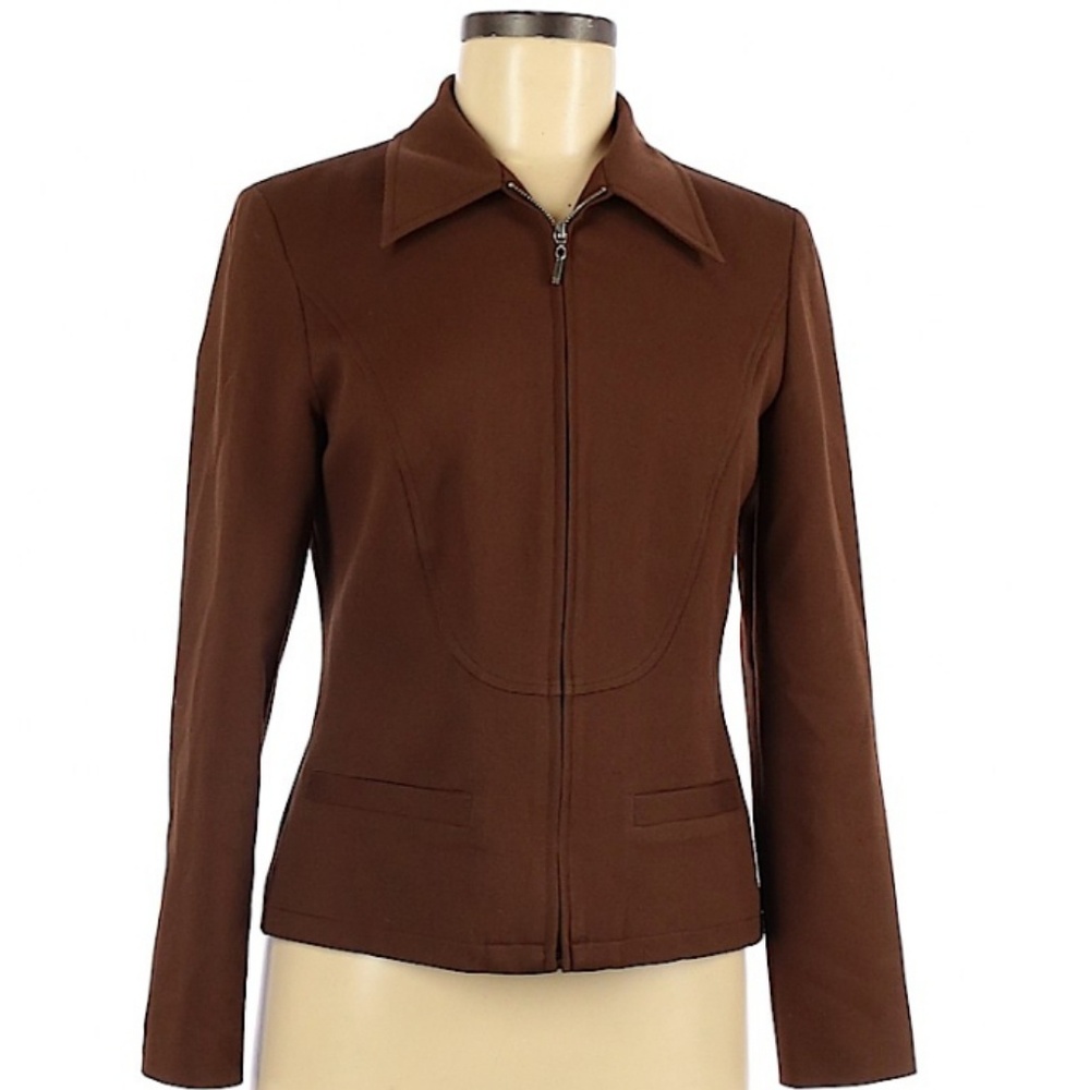Betu Brown zip up jacket Size 6